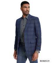 Tazio Men's Slim Fit Fashion Sport Coat - Glen Plaid