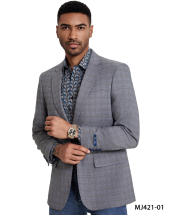 Zegarie Men's Slim Fit Fashion Sport Coat - Tattersall