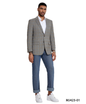 Zegarie Men's Classic Fashion Sport Coat - Glen Check