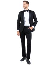 Tazio Men's Classic Fashion Dinner Jacket - Shawl Lapel