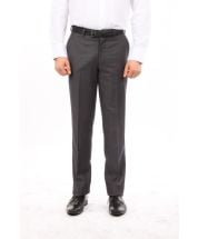 Zegarie Men's Flat Front Pants - Wool Slim Fit