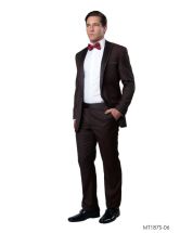 CCO Men's Outlet 2pc Slim Fit Tuxedo - Satin Lapel with Trim