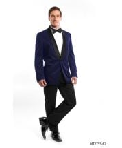Bryan Michaels Men's 2pc Slim Fit Tuxedo - Satin Shawl Collar