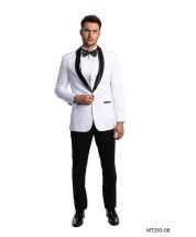 Azzuro Men's 2 Piece Tuxedo - Satin Lapels