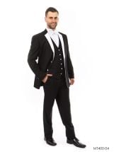 Bryan Michaels Men's 3pc Modern Fit Tuxedo - 6 Button Vest