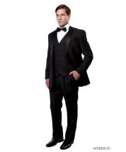 Bryan Michaels Men's 3pc Slim Fit Tuxedo - 6 Button Vest