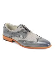 Grey Wing Tip Shoes Derby Shoes