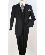 Apollo King Men's 100% Wool 3pc Fashion Suit - Stylish Peak Lapel