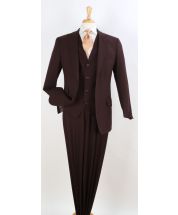 Apollo King Men's 3pc 100% Wool Suit - Fashion Peak Lapel
