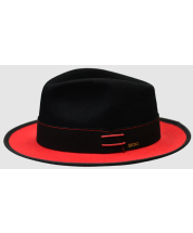Bruno Capelo Men's Australian Wool Fedora Hat - Suede Accents