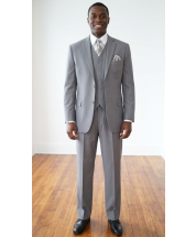 Grey Inexpensive Mens Suits Suit with Vest