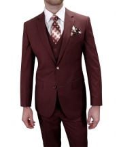 Royal Diamond Men's 3pc Poplin Suit - Business Fashion