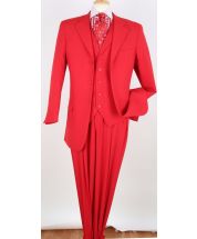 Royal Diamond Men's 3pc Discount Fashion Suit - Solid Color