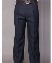 Statement Men's Outlet Dress Pants - Solid Pleated Slacks
