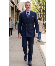 Navy Suit and Peak Lapel Double Breasted Suits