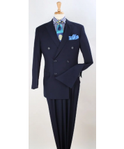 Royal Diamond Men's Outlet 2pc Double Breasted Suit - Pleated Pants