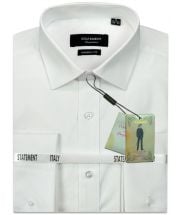 Statement Men's Long Sleeve 100% Cotton Shirt - French Cuff