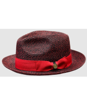Bruno Capelo Men's Fedora Style Straw Hat - Tone on Tone