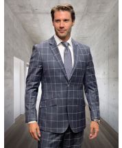 Statement Men's 100% Wool 2 Piece Suit - Layered Patterns