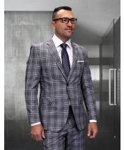 Statement Men's 100% Wool 2 Piece Suit - Modern Fit