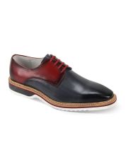 Giovanni Men's Leather Dress Shoe - Accent Panel 