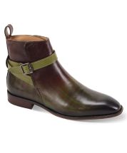 Giovanni Men's Leather Dress Boot - Leather Strap and Buckle