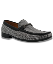 Montique Men's Fashion Dress Shoe - Light Houndstooth