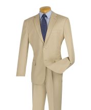 CCO Men's 2 Piece Poplin Outlet Suit - Slim Fit