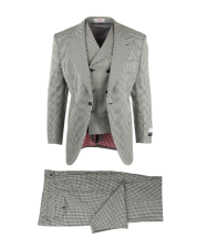 Tiglio Rosso Men's 3 Piece 100% Wool Suit - Wide Leg Pants