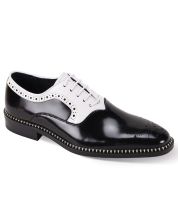 Giovanni Men's Leather Dress Shoe - Accent Color Panel