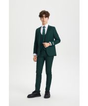 Stacy Adams Boy's 5 Piece Suit in Solid Colors - Varied Ties