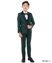 CCO Boy's Outlet 5 Piece Tuxedo in Solid Colors - Varied Bowties