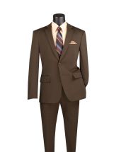 Vinci Men's 2 Piece Slim Fit Suit - Adjustable Waistband