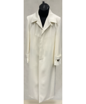 CCO Men's Outlet Full Length Top Coat - Hidden Buttons