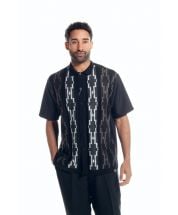 Silversilk Men's 2 Piece Short Sleeve Walking Suit - Chain Pattern