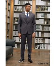 Stacy Adams Men's Outlet 3 Piece Hybrid Suit - Light Pattern