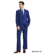 Stacy Adams Men's 3 Piece Hybrid Suit - U-Shaped Vest