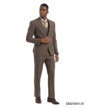 Dark Grey Suit Houndstooth Suit Single Breasted Suit Jacket with Notch Lapel
