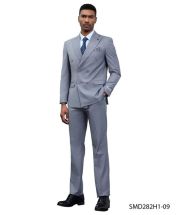 Stacy Adams Men's 2 Piece Executive Suit - Double Breasted