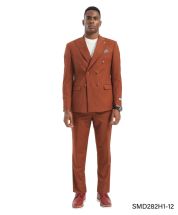 Light Brown Double Breasted Suit for Men