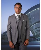 Statement Men's 3 Piece 100% Wool Suit - Tailored Fit