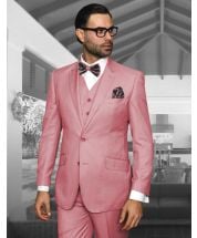 Statement Men's 3 Piece 100% Wool Suit - Tailored Fit