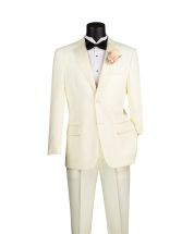 Vinci Men's 2 Piece Poplin Tuxedo - Satin Trim and Buttons