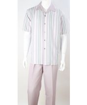 CCO Men's 2 Piece Walking Suit - Multi-Layer Stripes