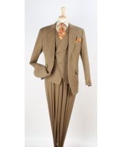 Apollo King Men's 100% Wool 3 Piece Suit - Slanted Fashion Vest