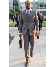 Vittorio St Angelo Men's 3 Piece Classic Suit - Modern Fit
