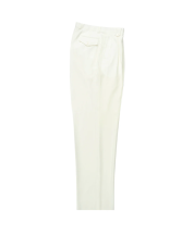 Tiglio Rosso Men's 100% Wool Pants - Wide Leg - Off White