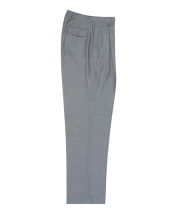 Tiglio Rosso Men's 100% Wool Pants - Wide Leg - Grey