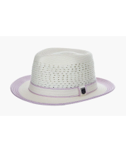 Lavender Fedora Hats for Men Straw Hats for Summer