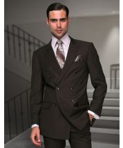 Statement Men's 2 Piece 100% Wool Fashion Suit - Solid Color